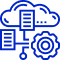 icon for global multi cloud presence in application management services